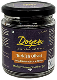 Doyen Whole Black Turkish Olives - Imported Mediterranean Table Olives | Exquisite Taste | Best for Mezze, Cheese Platters