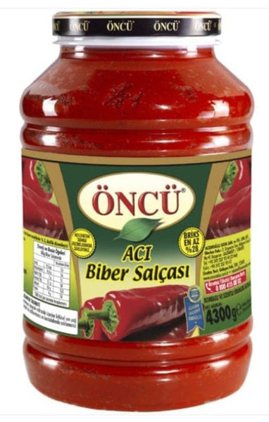 ÖNCÜ Hot Pepper Paste (4.3kgs net wt. jar)