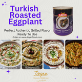 Turkish Roasted Eggplant (Net wt. 3.1 kgs) - Ready To Use For Baba Ghanoush | Moutabal